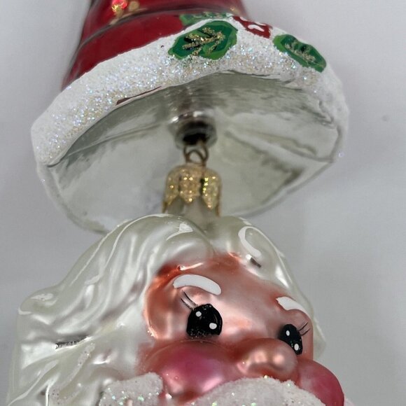 Christopher Radko HATS OFF Santa 2 pc Christmas Ornament Mouth Blown Hand Paint - Picture 10 of 13